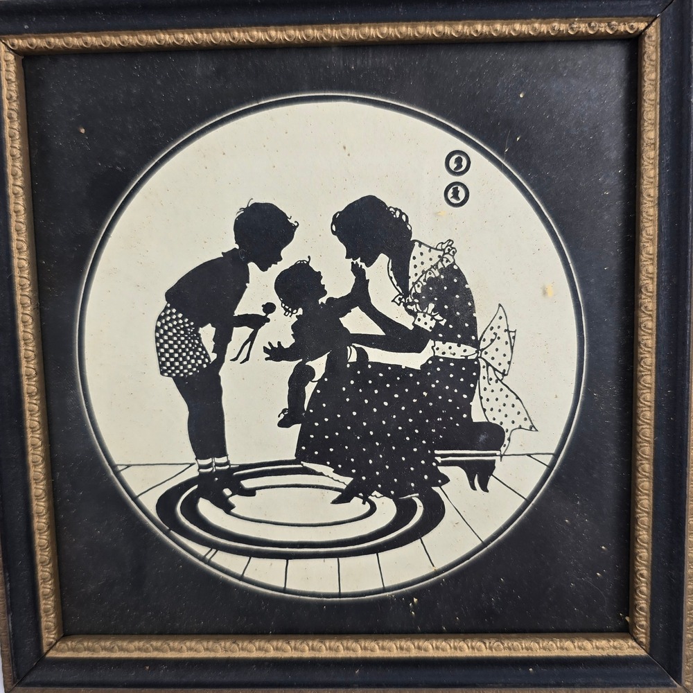 Unbranded Silhouette Art Set 8pc Vintage Victorian Style Black Gold Wall Decor - Picture 4 of 9